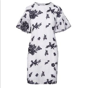 Ruffle Sleeve Shift Dress